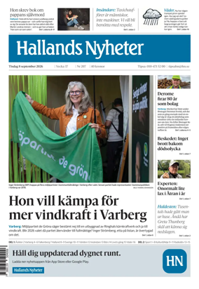 Cover of Hallands Nyheter