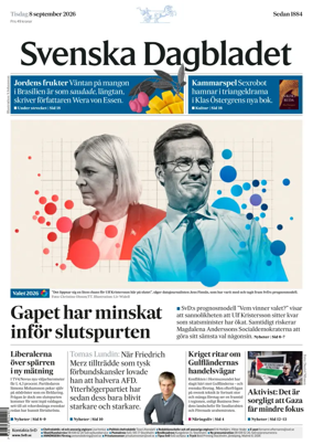 Cover of Svenska Dagbladet