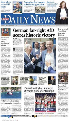 Cover of Hurriyet Daily News & Economic Review