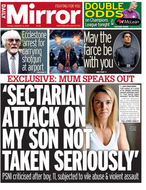 Cover of Daily Mirror (Northern Ireland)