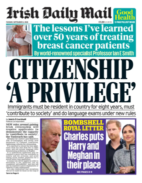 Cover of Irish Daily Mail