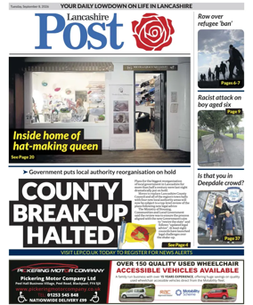 Cover of Lancashire Evening Post
