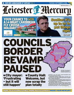 Cover of Leicester Mercury