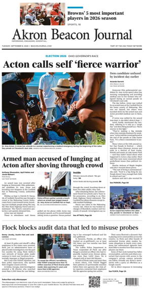 Cover of Akron Beacon Journal