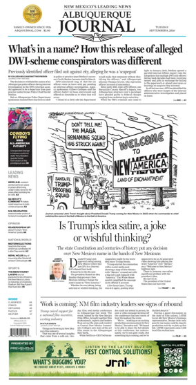 Cover of Albuquerque Journal