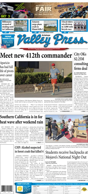 Cover of Antelope Valley Press