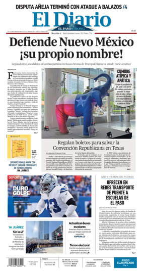 Cover of El Diario de El Paso