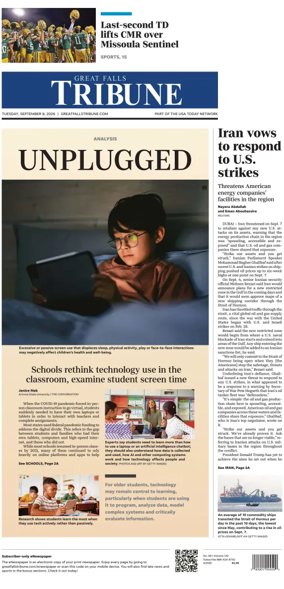 Cover of Great Falls Tribune