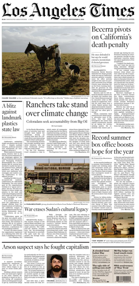 Cover of Los Angeles Times