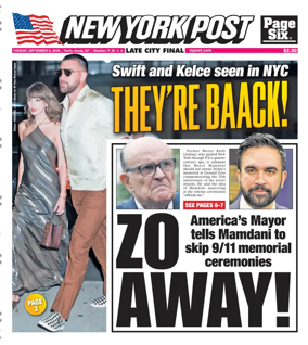 Cover of New York Post