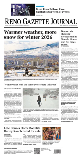 Cover of Reno Gazette Journal