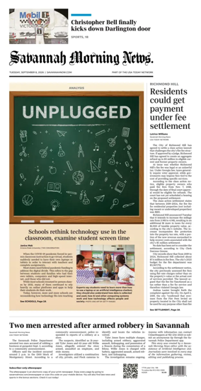 Cover of Savannah Morning News