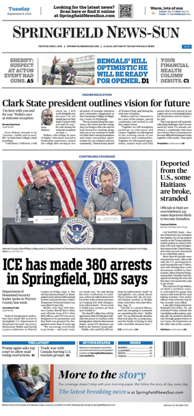 Cover of Springfield News-Sun