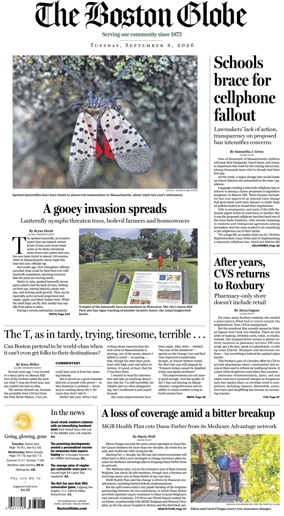 Cover of The Boston Globe