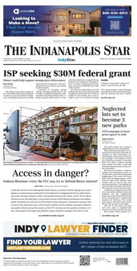 Cover of The Indianapolis Star