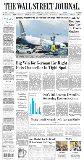 Cover of The Wall Street Journal