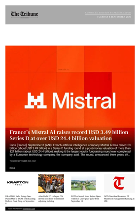 Cover of Tribune India - Compiled Edition