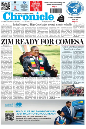 Cover of Chronicle (Zimbabwe)