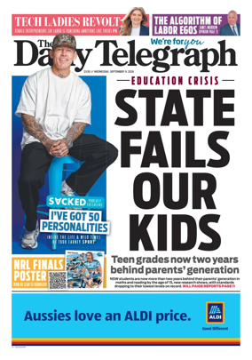 Cover of The Daily Telegraph (Sydney)