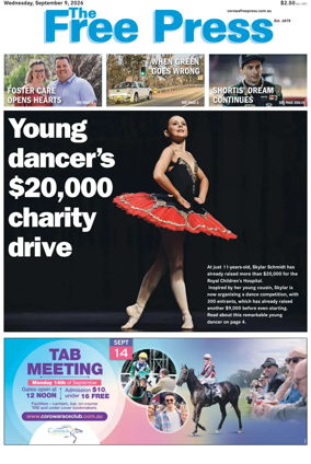 Cover of The Free Press (Corowa)