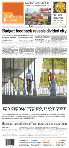 Cover of Edmonton Journal