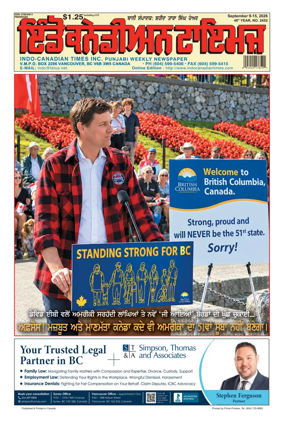 Cover of Indo-Canadian Times