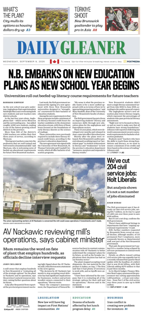Cover of The Daily Gleaner