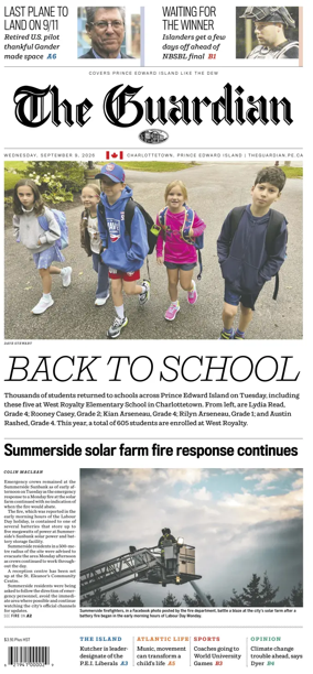 Cover of The Guardian (Charlottetown)