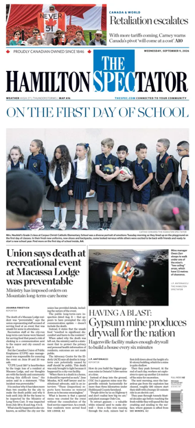 Cover of The Hamilton Spectator