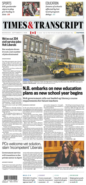 Cover of Times & Transcript