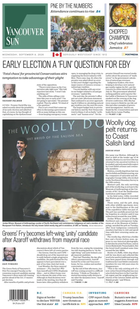 Cover of Vancouver Sun