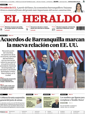 Cover of El Heraldo (Colombia)