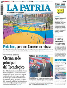 Cover of La Patria (Colombia)