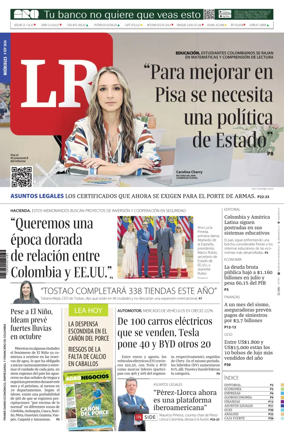 Cover of La Republica (Colombia)