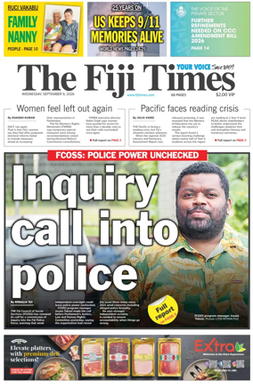 Cover of The Fiji Times