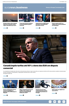 Cover of Euronews Business (Portuguese)