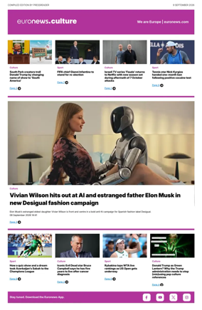 Cover of Euronews Culture and Sport Compiled Edition