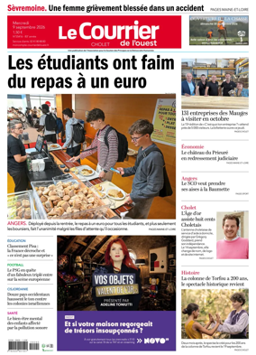 Cover of Le Courrier de l’Ouest (Cholet)