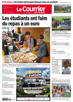Cover of Le Courrier de l’Ouest (Saumur)