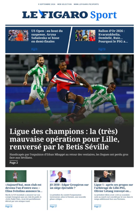Cover of Le Figaro Sport