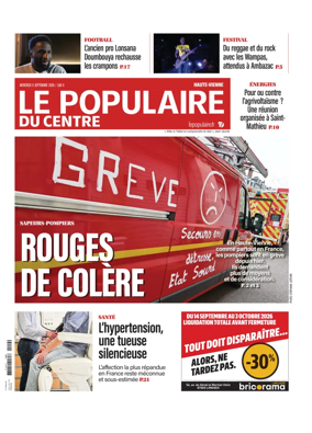 Cover of Le Populaire du Centre (Haute-Vienne)