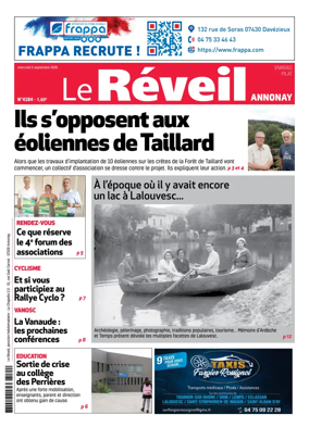 Cover of Le Reveil du Vivarais – edition Annonay