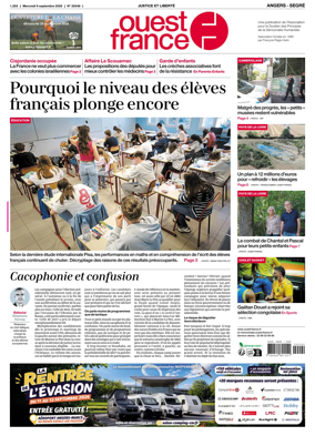 Cover of Ouest France (Angers / Segre)
