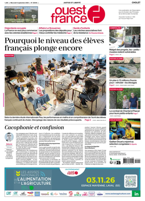 Cover of Ouest France (Cholet)