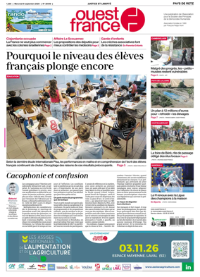 Cover of Ouest France (Pornic / Pays de Retz)