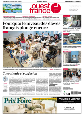 Cover of Ouest-France (Saint-Brieuc Lamballe)