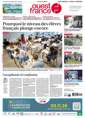Cover of Ouest France (Saint-Nazaire La Baule Guerande)