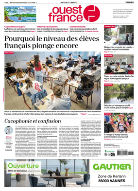 Cover of Ouest France (Vannes)