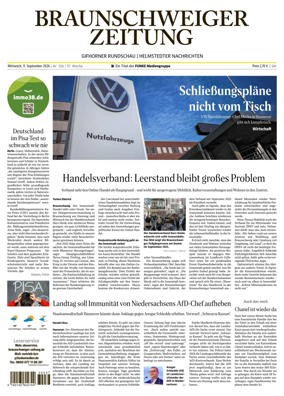 Cover of Braunschweiger Zeitung (Helmstedter Nachrichten)