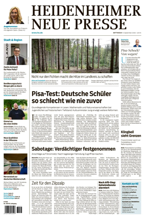 Cover of Heidenheimer Neue Presse